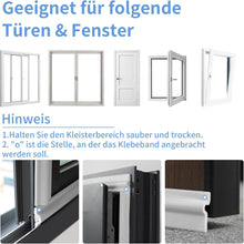 Load image into Gallery viewer, BKSAI Draught Excluder Window Sealing Tape Self-Adhesive Window Seal Sealing Door Seal Double Built Insulation Against Cold Waterproof Window Seal Cold Protection (White, 6 m)