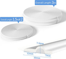 Load image into Gallery viewer, Upgraded Weather Stripping Seal Strip for Door & Window, Self-Adhesive Backing Door & Window Insulation Strip 19.6 Feet, Noise Reducing V-Shape Weathering Seal for Home, Apartment, White