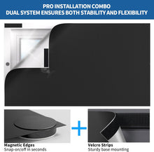 Load image into Gallery viewer, BKSAI 100% Blackout Window Cover, Portable Magnetic Black Out Curtains for Window, Black Out Shades No Drill Cuttable Blackout Blinds for Bedroom, RV, Nursery, Media Room, 79x57 inch