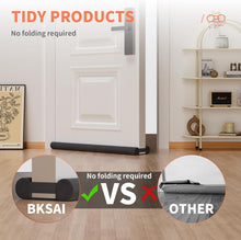 Load image into Gallery viewer, BKSAI Door Draft Stopper for Bottom of Door, Upgraded Under Door Gap Filler for Big Gap, No Folding Required, Flexible Installation Door Sweep soundproofing Strip for Home & Apartment, 28-32in, Black