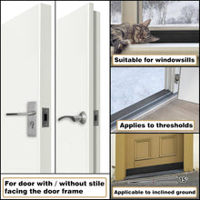 Load image into Gallery viewer, BKSAI Under Door Draft Stopper for Bottom of Door Window Cover 2" Gap Cuttable 39" No Adhesive Draft Blocker Noise Excluder Seal Insulation Sliding Glass Front Door Patio