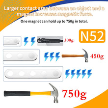Load image into Gallery viewer, N52 Strong Rare Earth Neodymium Magnets, Heavy Duty Bar Magnets with Double-Sided Adhesive,Perfect for Garage, Kitchen, Science, Fridge, Craft, Office, 6Pack