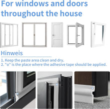 Load image into Gallery viewer, Upgraded Weather Stripping Seal Strip for Door & Window, Self-Adhesive Backing Door & Window Insulation Strip 19.6 Feet, Noise Reducing V-Shape Weathering Seal for Home, Apartment, White