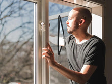 Load image into Gallery viewer, BKSAI Window Screen Zipper Opening Adjustable Zip with Windows Screen Black