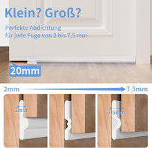 Load image into Gallery viewer, BKSAI Draught Excluder Window Sealing Tape Self-Adhesive Window Seal Sealing Door Seal Double Built Insulation Against Cold Waterproof Window Seal Cold Protection (White, 6 m)

