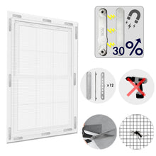 Load image into Gallery viewer, BKSAI Magnetic Window Screen Magnetic Buckle Easy Installation 100*130cm
