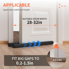 Load image into Gallery viewer, BKSAI Door Draft Stopper for Bottom of Door, Upgraded Under Door Gap Filler for Big Gap, No Folding Required, Flexible Installation Door Sweep soundproofing Strip for Home &amp; Apartment, 28-32in, Black
