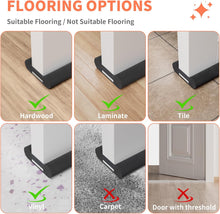 Load image into Gallery viewer, BKSAI Door Draft Stopper for Bottom of Door, Upgraded Under Door Gap Filler for Big Gap, No Folding Required, Flexible Installation Door Sweep soundproofing Strip for Home &amp; Apartment, 28-32in, Black
