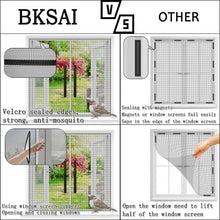 Lade das Bild in den Galerie-Viewer, BKSAI Window Screen Zipper Opening Adjustable Zip with Windows Screen Black
