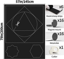 Load image into Gallery viewer, BKSAI 100% Blackout Window Cover, Portable Magnetic Black Out Curtains for Window, Black Out Shades No Drill Cuttable Blackout Blinds for Bedroom, RV, Nursery, Media Room, 79x57 inch
