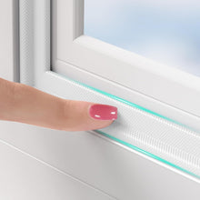 Load image into Gallery viewer, BKSAI Draught Excluder Window Sealing Tape Self-Adhesive Window Seal Sealing Door Seal Double Built Insulation Against Cold Waterproof Window Seal Cold Protection (White, 6 m)
