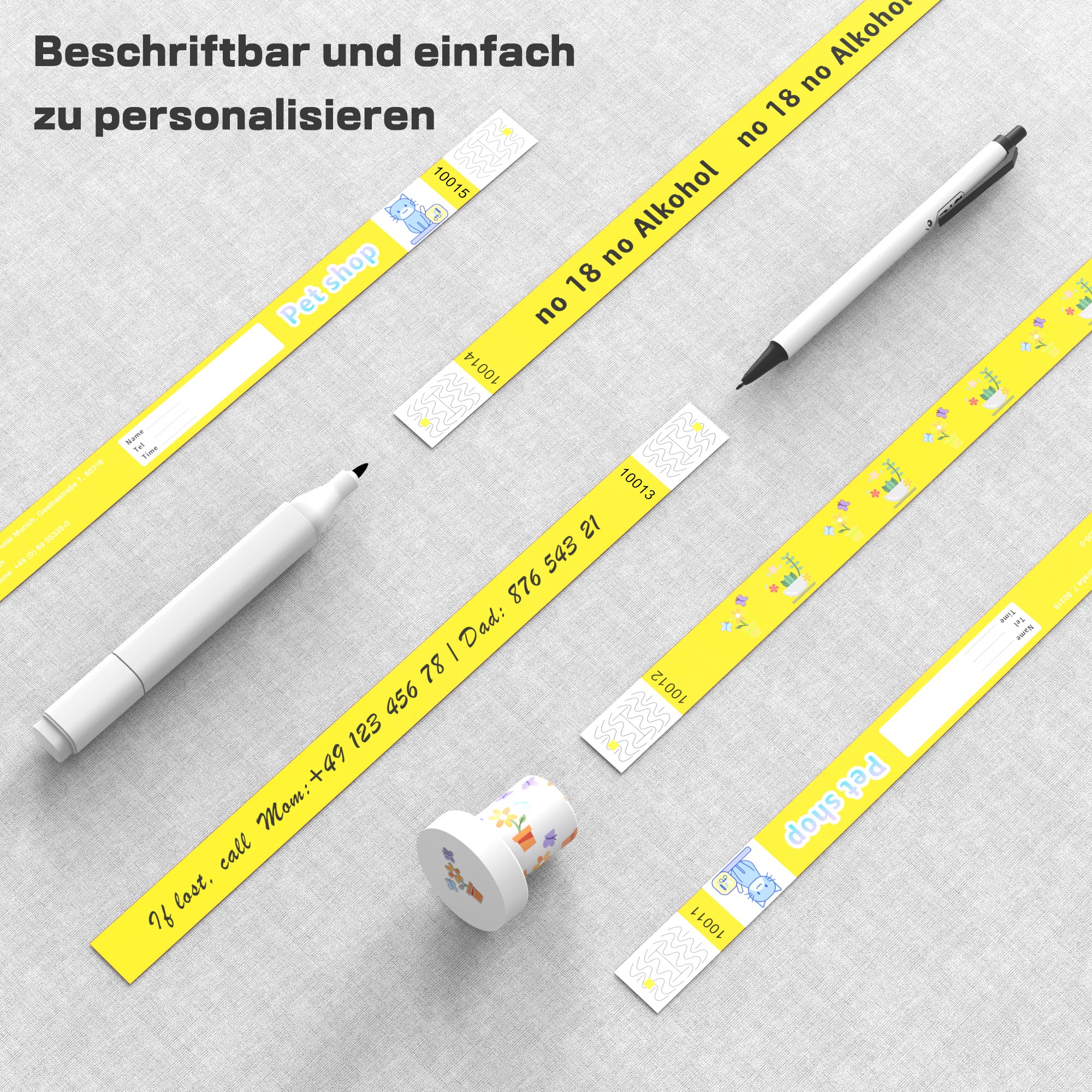 BKSAI Tyvek Entry Wristbands Printable Provide Printable Print Template