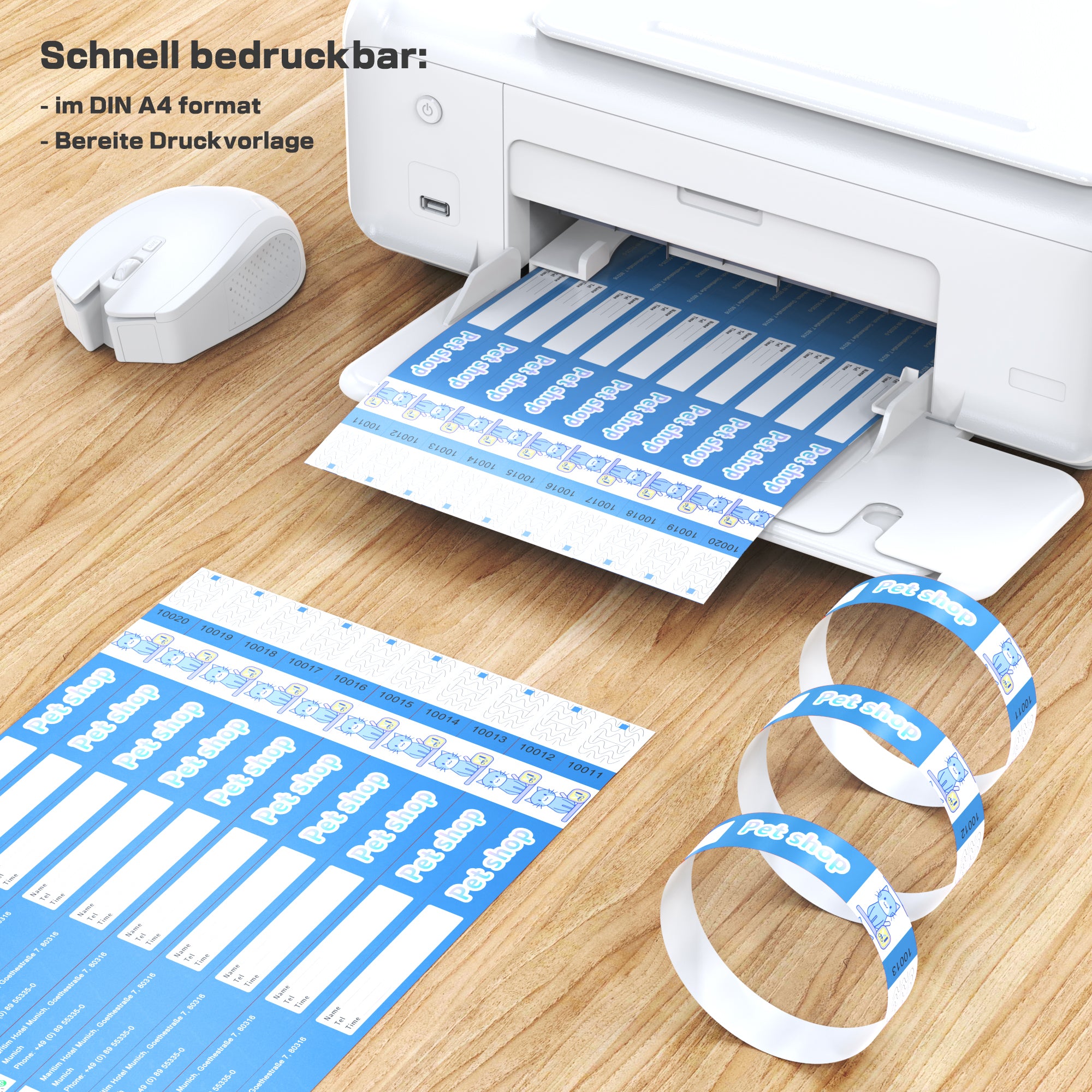 BKSAI Tyvek Entry Wristbands Printable Provide Printable Print Template