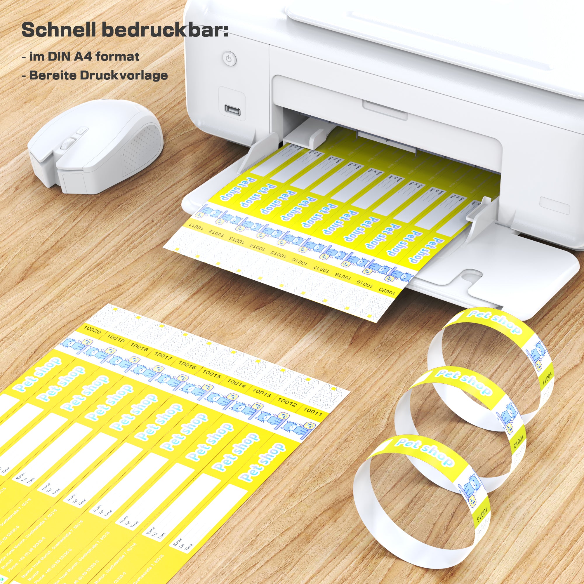 BKSAI Tyvek Entry Wristbands Printable Provide Printable Print Template