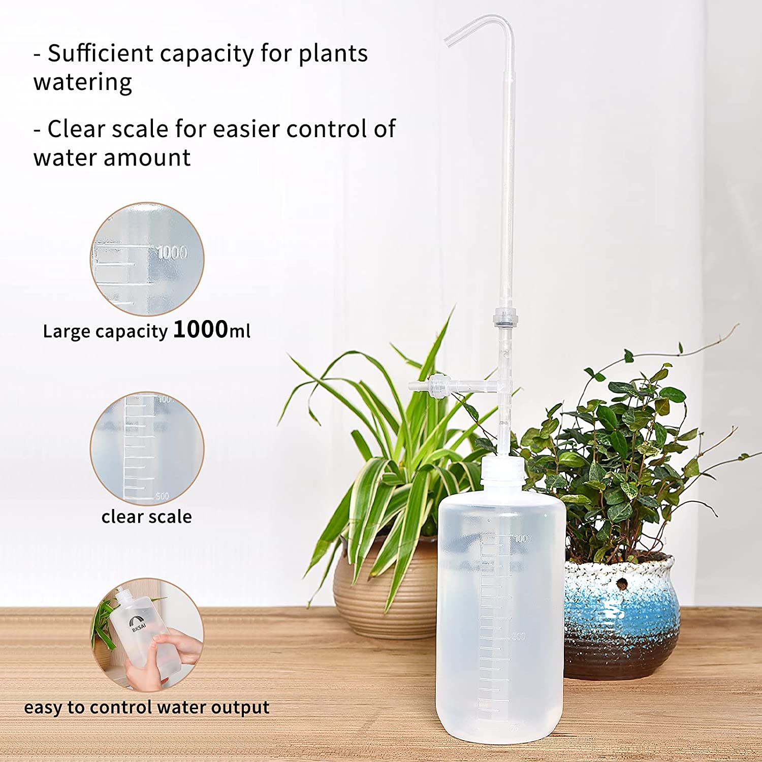 hanging plant water BKSAI Plant Water Bottle for Hanging Plant 33oz/1000ML